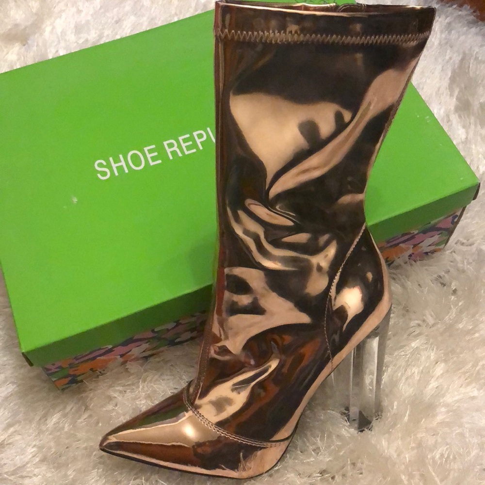 Rose gold boots